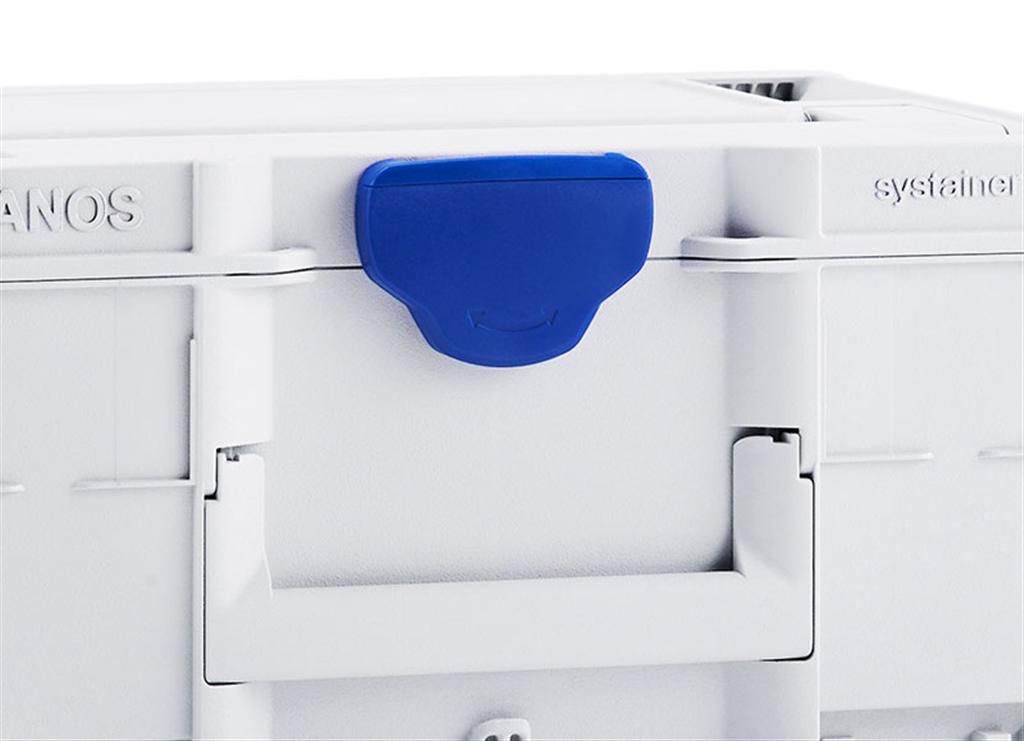 The Systainer³ may also be carried upright thanks to its front handle and well thought-out design. The Systainer³ may also be carried upright thanks to its front handle and well thought-out design.