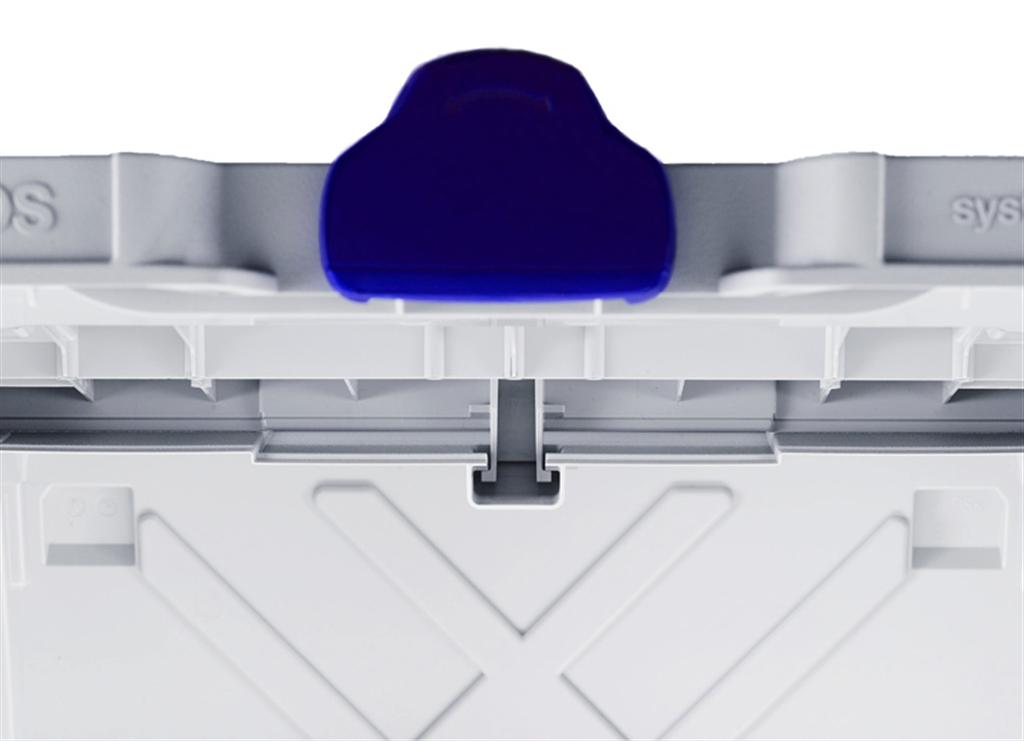 The Systainer³ is even more stable than its predecessors thanks to its optimized design structure with third lid hinge and raised reinforced bottom cross. The Systainer³ is even more stable than its predecessors thanks to its optimized design structure with third lid hinge and raised reinforced bottom cross.