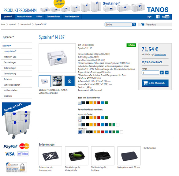 Unser online shop